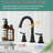 8 Inch Widespread Bathroom Faucet, 3 hole Double Handle Bathroom Sink Faucet with Pop-Up Drain-105111880