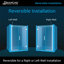DreamLine Unidoor Plus 35,5 - l 36 po x H 72 po sans cadre porte de douche à charnière en chrome-121869954