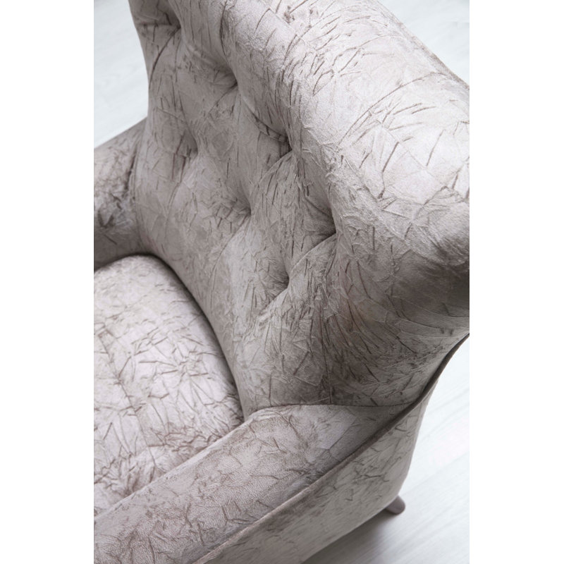 Fauteuil capitonné en polyester 33,07 po Cristopher