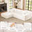 Boneless 108" L-Shaped Cloud Sectional Sofa With 3 Seats, Deep Seat Comfort Compression Couch For Living Room-2098148226