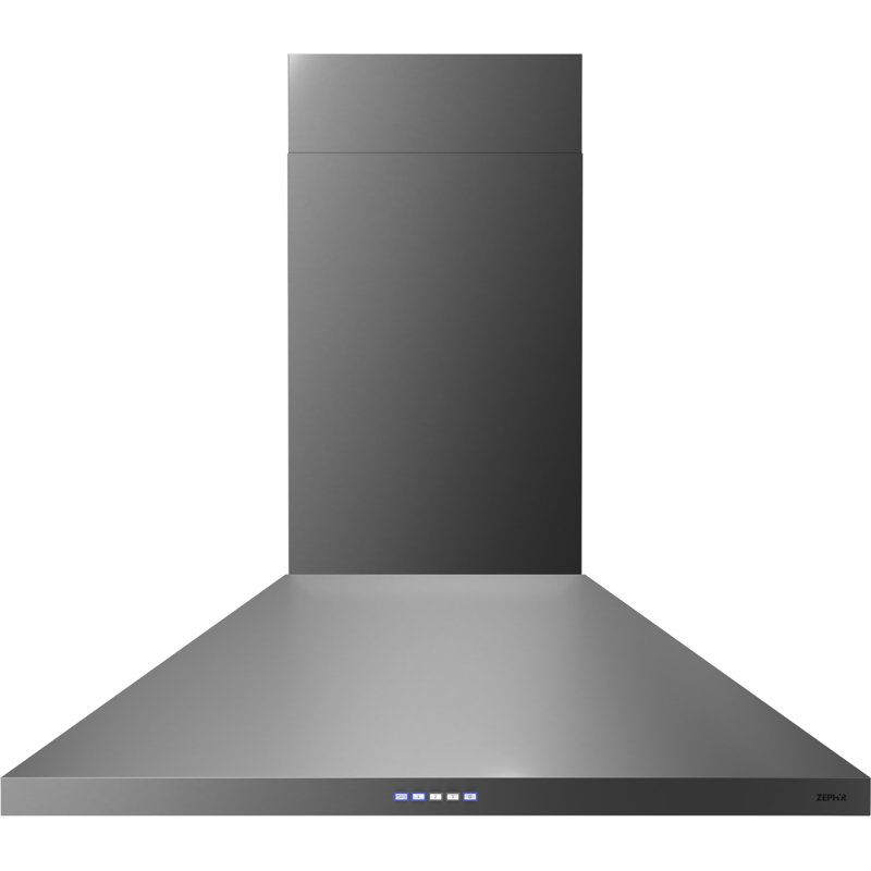 Ombra 36 in. 600 CFM Wall Mount Range Hood in Black Stainless Steel, Stainless Steel, 36" W