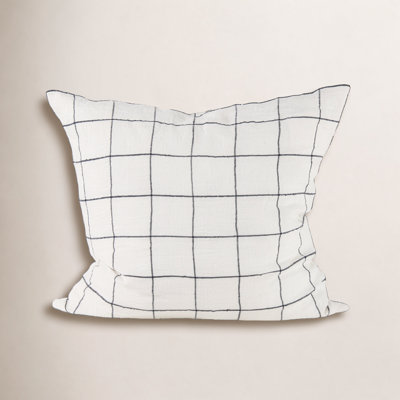 Solada Geometric Cotton Blend Reversible Pillow Cover