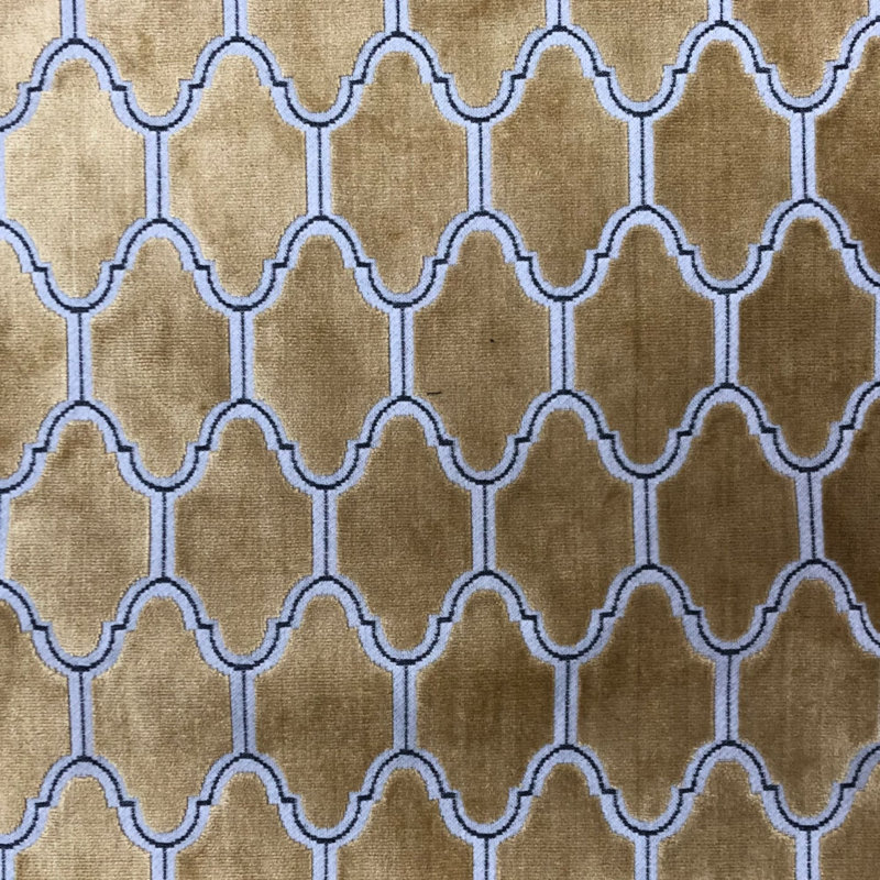 Medallion Velvet | Alaya Fabric, Gold