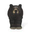 Banc d'extérieur léger en béton noir mat en forme d'ours - Aucun assemblage requis, 83 cm L x 29 cm P x 43 cm H - Avec image