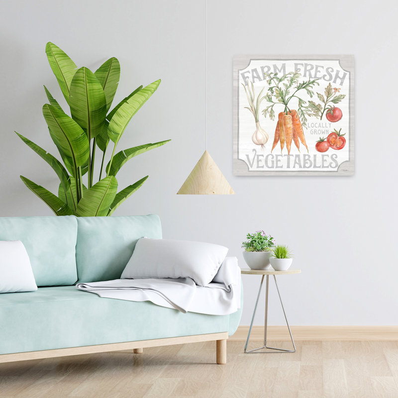 «Farm Fresh II», paysage abstrait, art mural, H 24 po x l 24 po