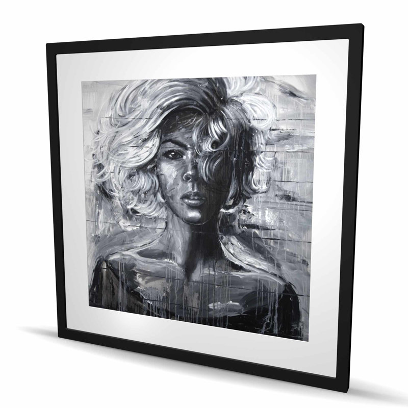 «Gentle Woman» - Reproduction mate encadrée figurative beauté | Décoration