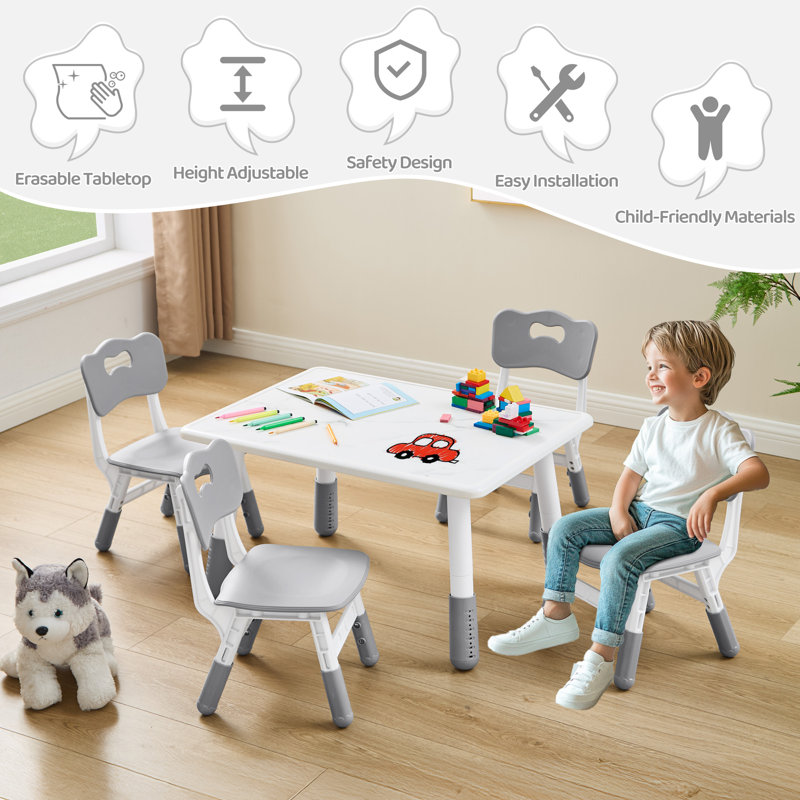 Toddler Table and 4 Chairs Set