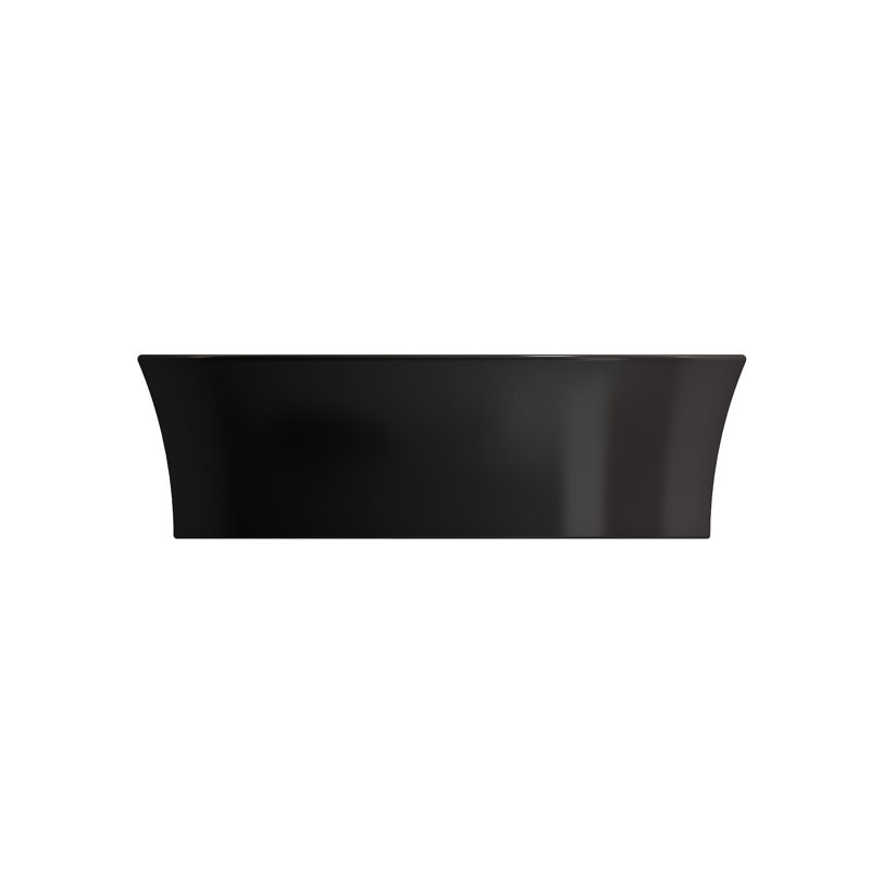 BOCCHI Sottile 15.04'' Fireclay Circular Bathroom Sink, Matte Black