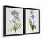 «Blue Lived Botanical I», ensemble de 2 reproductions d'art sur toile encadrées-61455439-61455438
