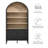 Nolan 74" Tall Arched Storage Display Cabinet Bookshelf-107335478