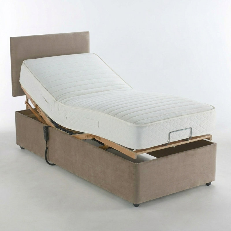 Electric Beds Upholstered Bed, Plush Mink, 3ft single