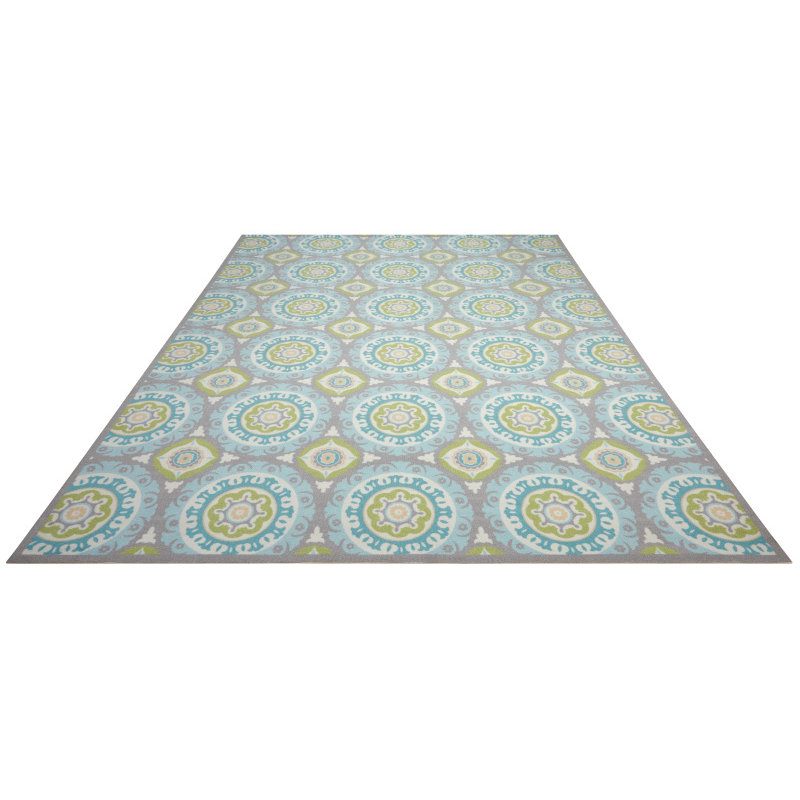 Geometric Indoor / Outdoor Area Rug, Rectangle 130 x 191cm