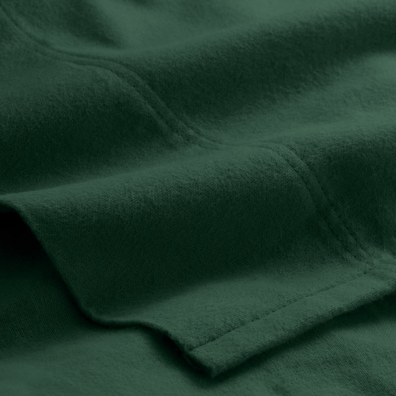 Organic 100% Cotton Flannel Sheet Set, Full Sheet Set with 2 Pillowcases, Forest Green
