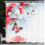 Ensemble de rideau de douche floral et crochets-94822034-94831140