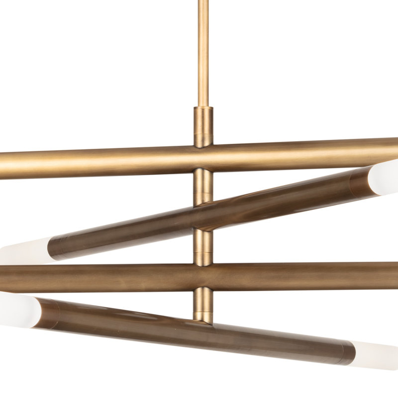 Wick Chandelier, Natural Brass