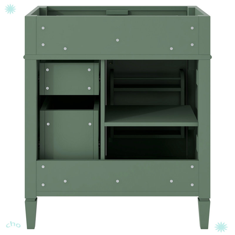 Meuble-lavabo de 30 po sans lavabo supérieur, Vert
