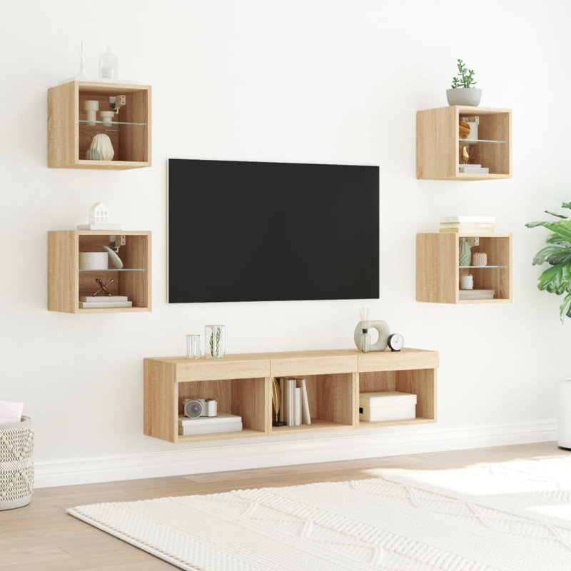 Caydan TV Stand for TVs up to 28", Sonoma Oak