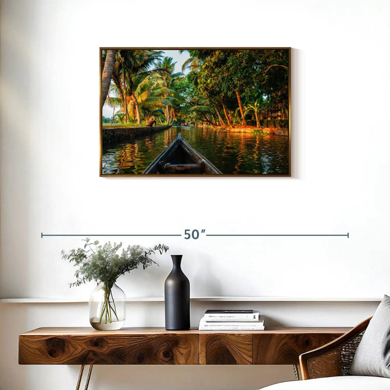 Tour du Kerala, Cadre flottant doré, 31 po x 21 po
