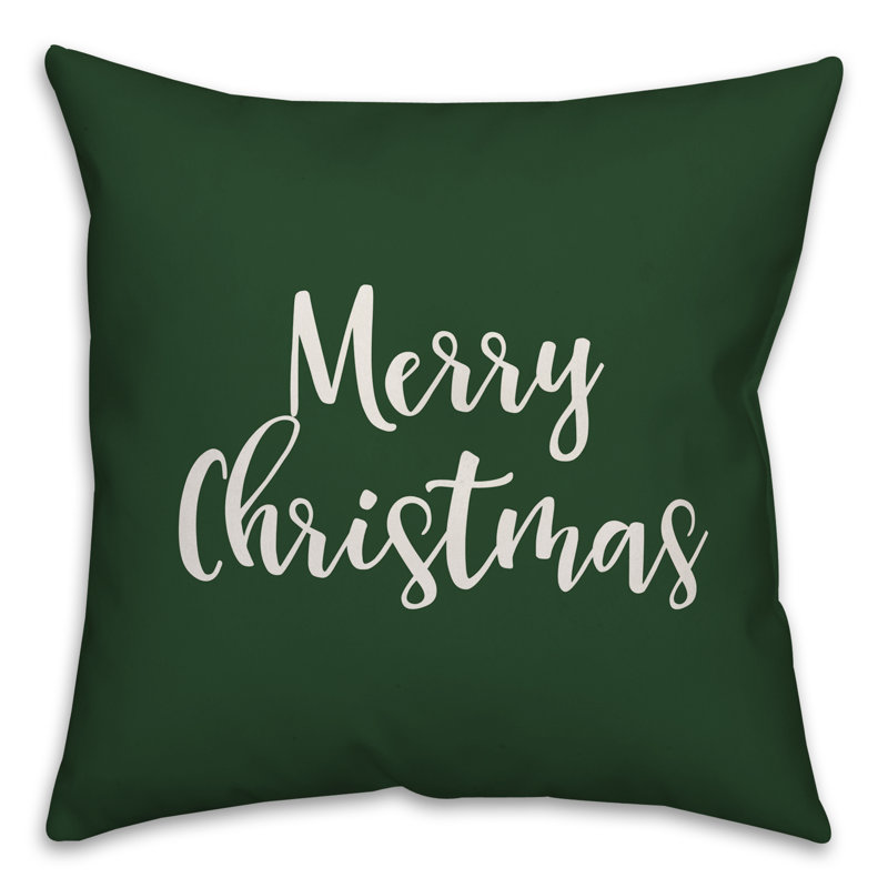 Solid Colour Throw Pillow, Dark Green, Pillow Cover