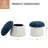 20" Upholstered Chenille Ottoman with Storage-595476639