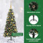 Arbre de Noël artificiel vidaXL avec 150 lumières DEL vertes 59,06 po-867098221