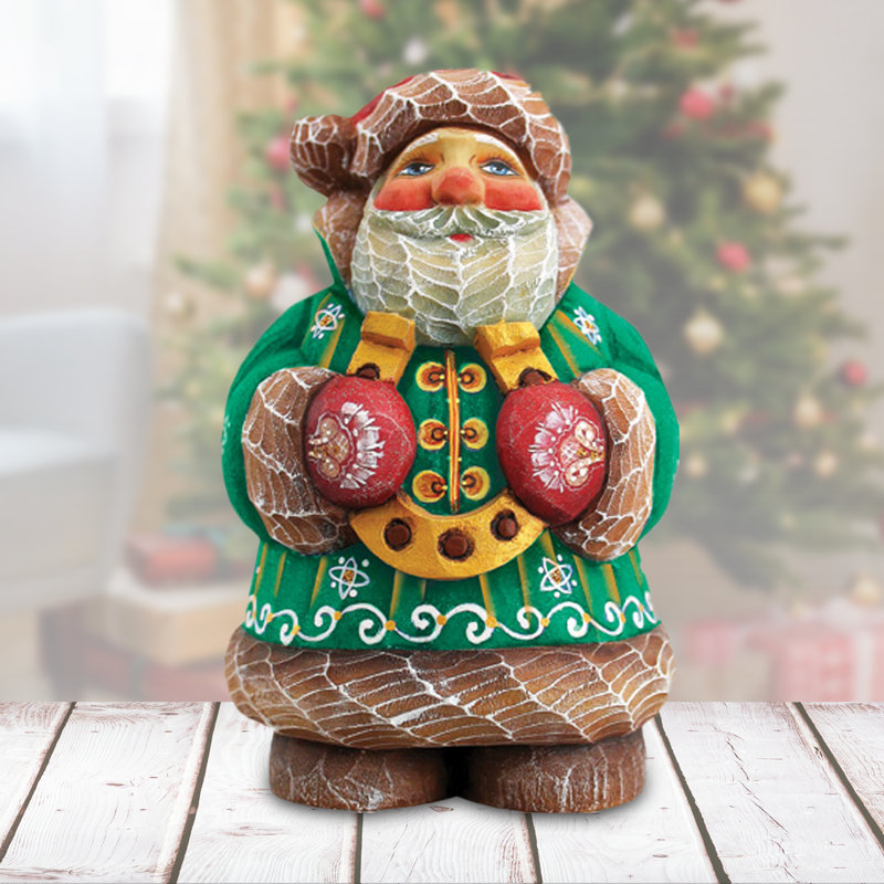 Derevo Santa Horseshoe Figurine