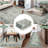 Washable Area Rug, Vintage Distressed Low Pile Non-Slip Foldable Retro Abstract Indoor Floor Carpet, Yellow Green, 2'x6'-24305464-24305440