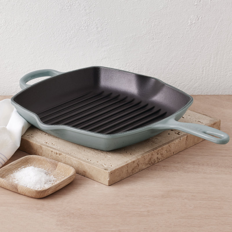 Le Creuset Cast Iron Square Grillit 26cm, Sea Salt