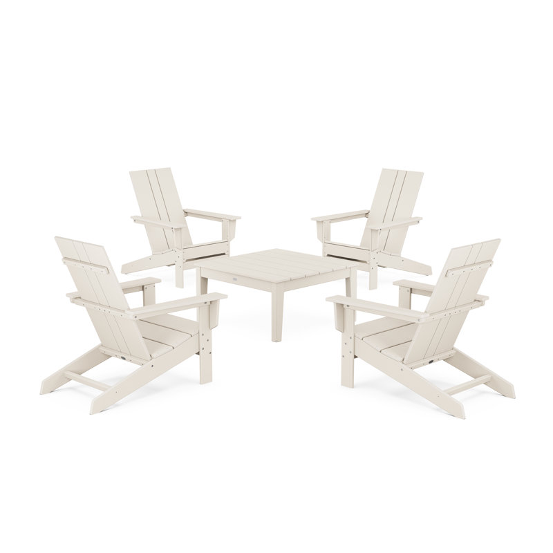 Ensemble de conversation à chaises multiples 5 pièces AllModern, Sable