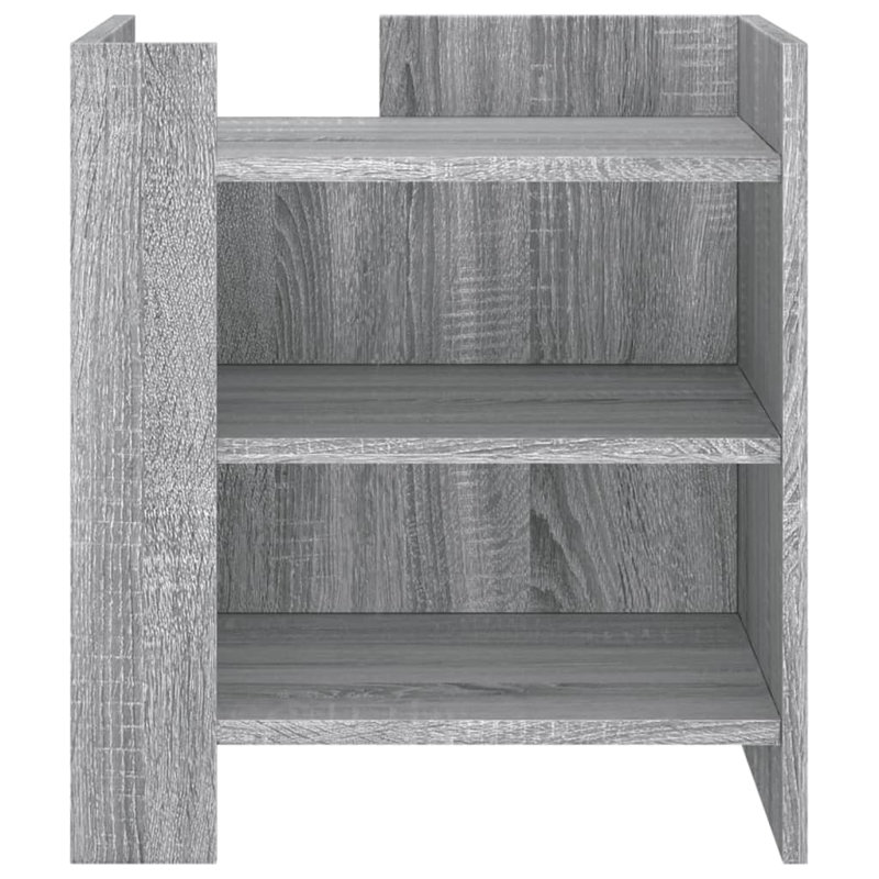 Quantavius 45cm W Manufactured Wood Bedside Table, Grey Sonoma