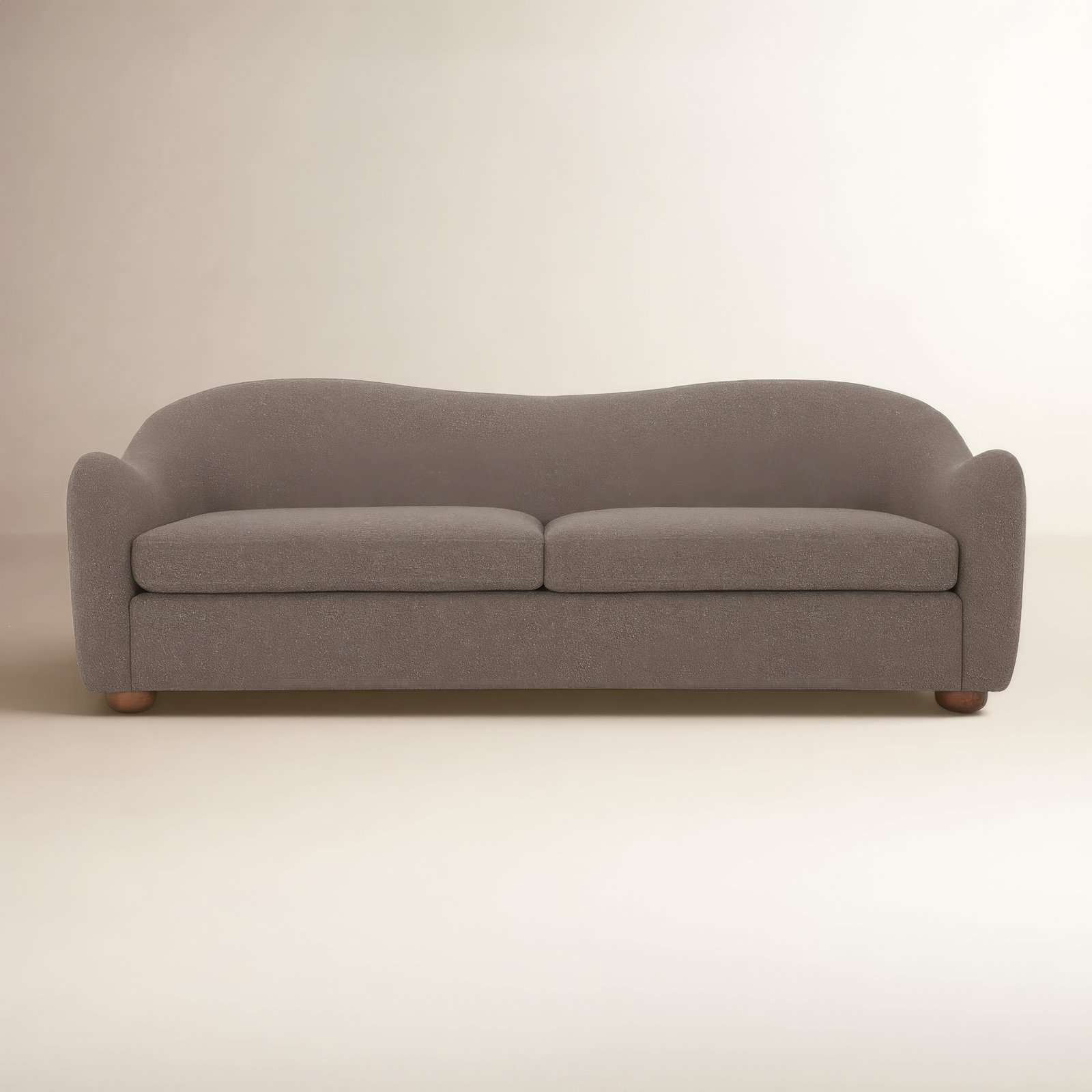 Elwood 88" Upholstered Sofa, Espresso Performance Fabric