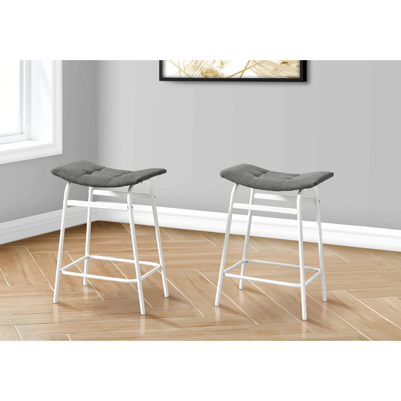 Tabouret de bar, hauteur de comptoir, ensemble de 2, chaises de cuisine, Blanc