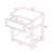 Wood Nightstand Mid-Century Modern End Table with Storage Drawer Rattan Bedside Table