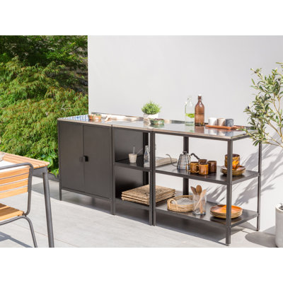 Beliani 210cm 3 Modular Outdoor Kitchen