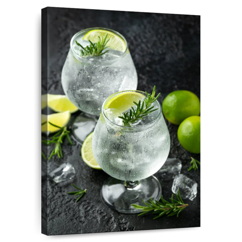 Yarlin Gin And Tonic Cocktails, 12" H x 8" W