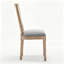 Chaises de salle à manger de style campagnard, ensemble de 2 chaises en bois massif avec coussins en lin pour la cuisine-1685867661