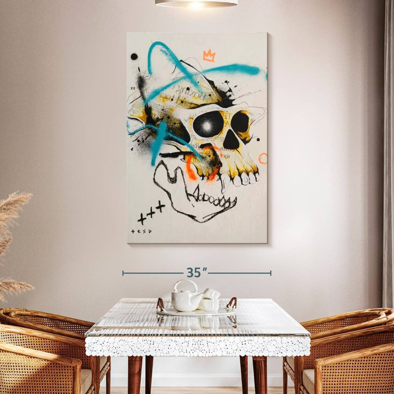 Crâne humain urbain Kerner Scary Pop, H 51 po x l 34 po