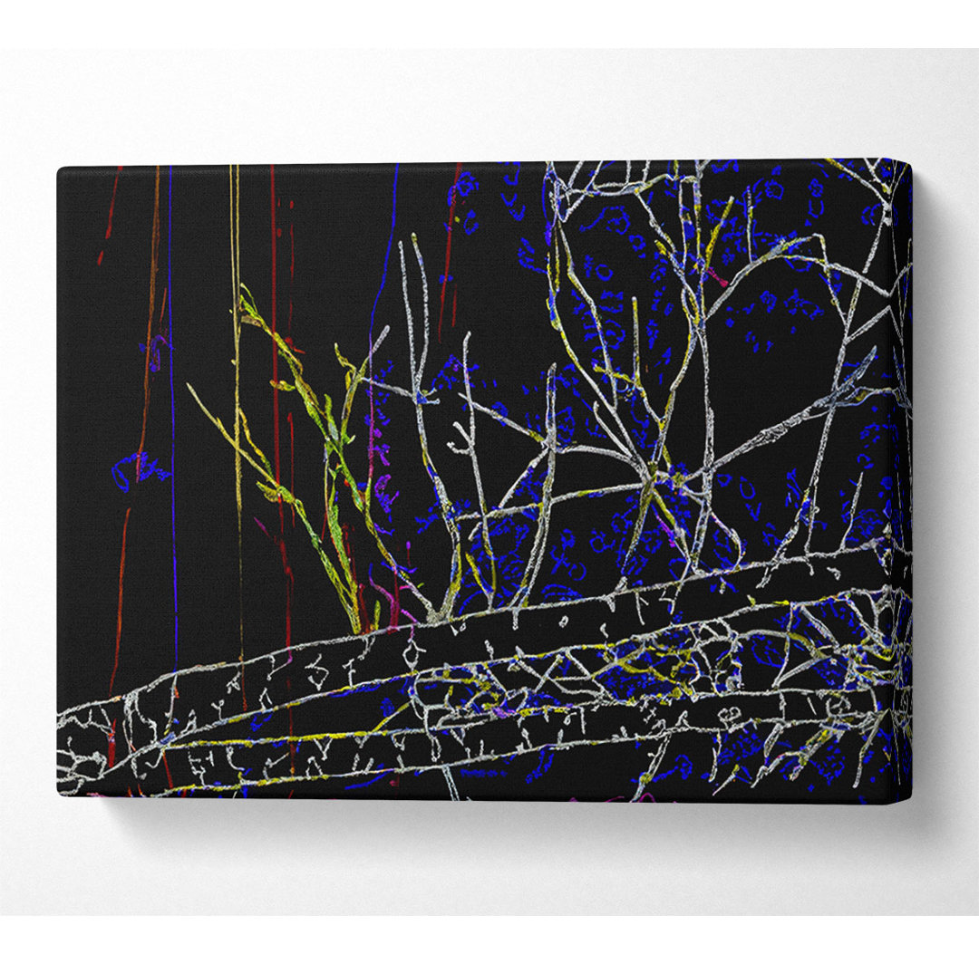 Baum-Skizze 02 - Kunstdrucke auf Leinwand - Wrapped Canvas