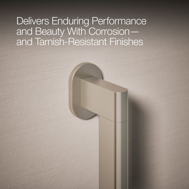 Belay Grab Bar, 1.75" H x 12" L, Brushed Nickel