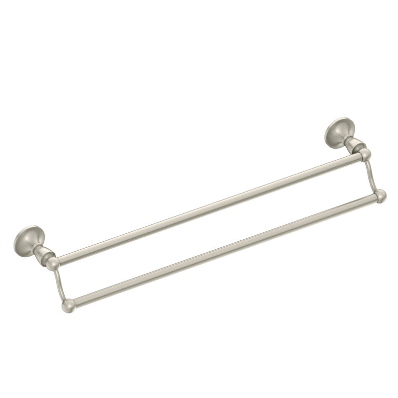 Double barre à serviettes murale 24" Wembley, Nickel brossé