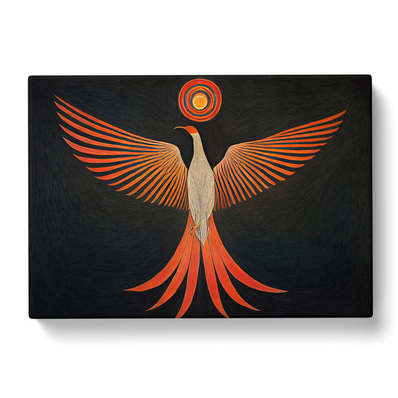Sparkling Phoenix Bird Abstract - Wrapped Canvas, 35cm H x 50cm W x 3cm D