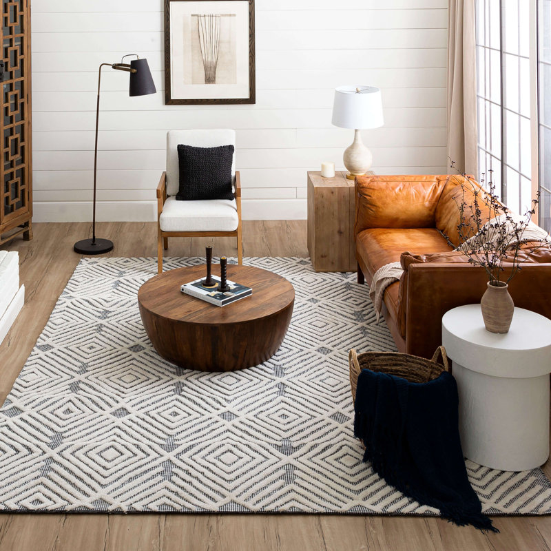Tapis noir et blanc Scott Living par Drew and Jonathan Tipaza, Rectangle 10 pi x 14 pi
