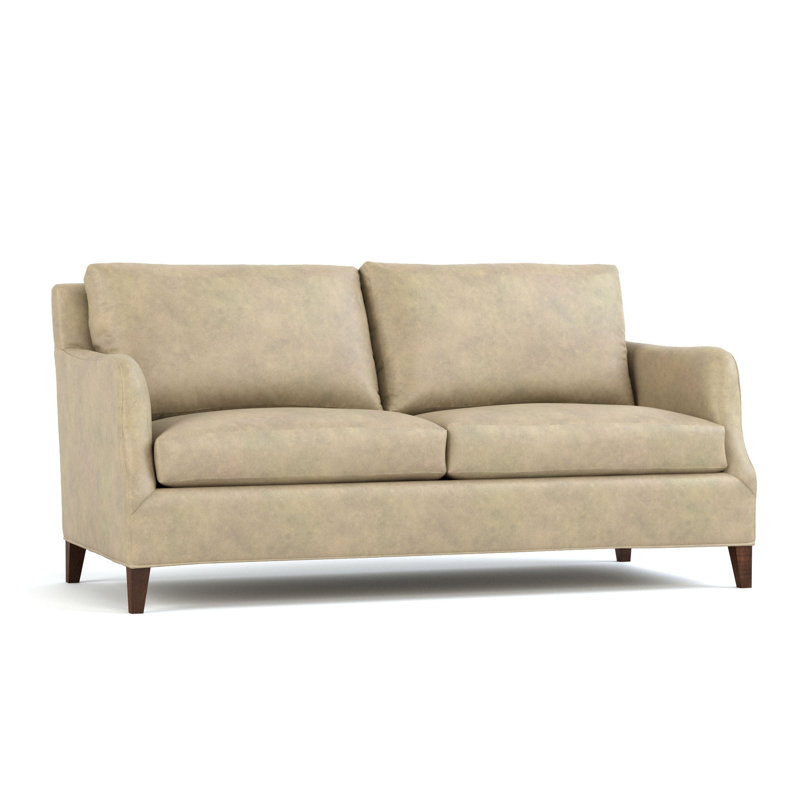 Harper Leather Sofa, Alameda Stonewash