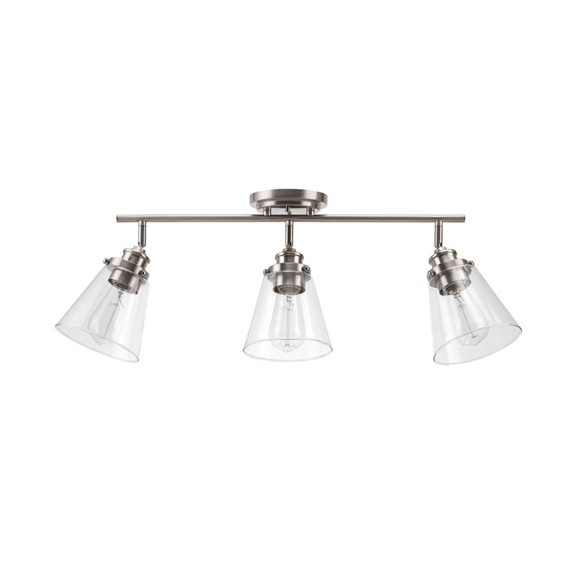 24.4'' 3 -Light Fixed Track Track Kit with Dimmable and Adjustable Head