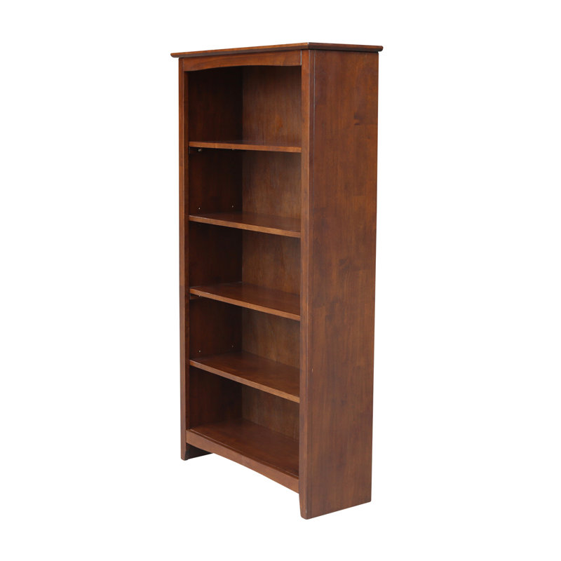 Aspatria Bookcase, (5 Shelves) 60" H x 32" W x 12" D, Espresso