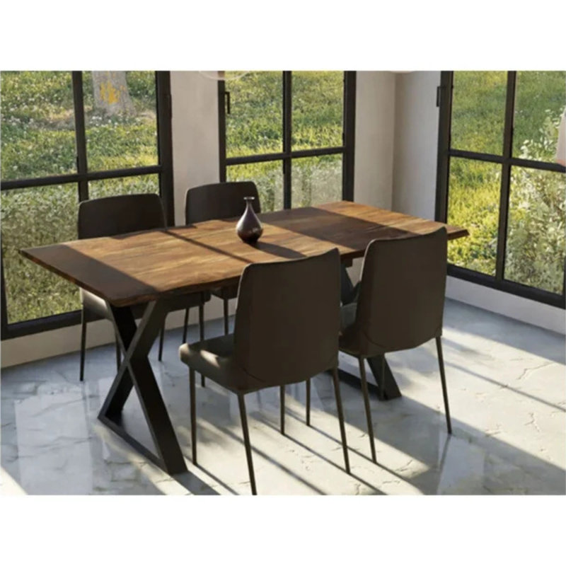 Table de salle à manger 67 po Acacia, Dark Brown Wood