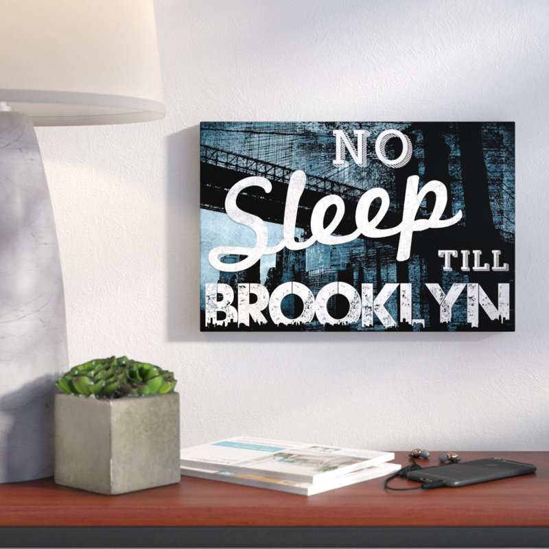 « no sleep out brooklyn », impression sur toile tendue, 30 po x 45 po