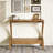 Solid Wood End Table with 2-Tier Storage Shelf