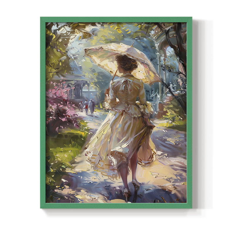 WOMEN Series DCCXIX Framed Print - Solid Wood, 30" H x 24" W, Green