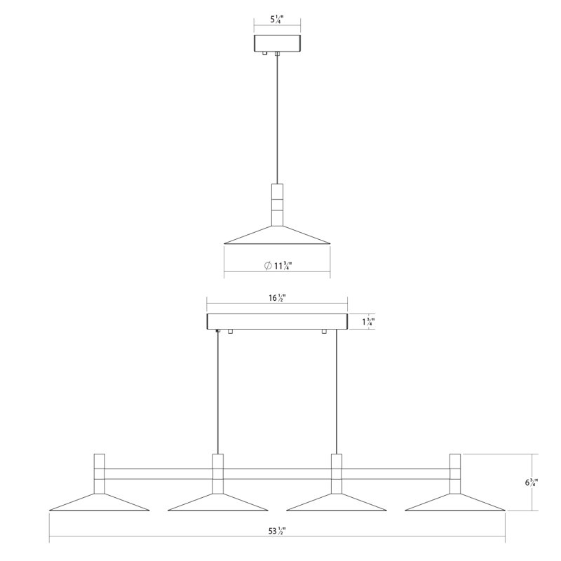 Systema Staccato Sleek Silver Aluminum LED Kitchen Island Pendant